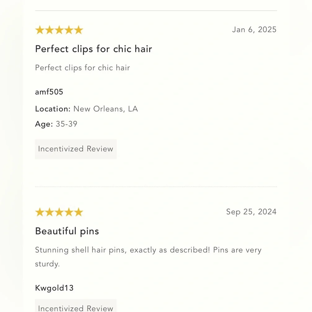 New🌟Anthropologie -Shell Bobby Pins, Set of 4 - Picture 3 of 5